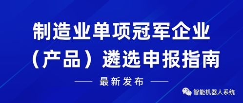2024年度國(guó)家及廣東深圳制造業(yè)單項(xiàng)冠軍企業(yè)（產(chǎn)品）遴選申報(bào)指南 信息技術(shù)咨詢服務(wù)專項(xiàng)